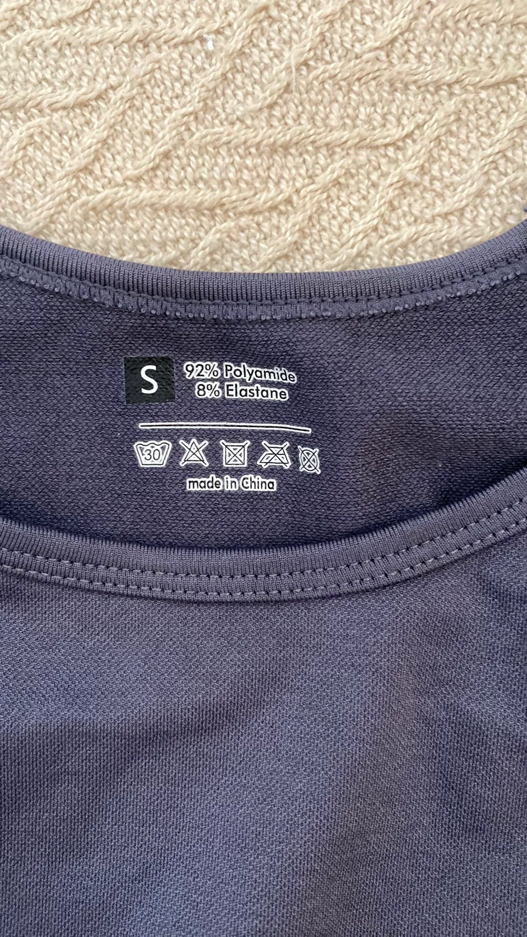 Amazon Dark Blue Workout Crop Top - Image 3