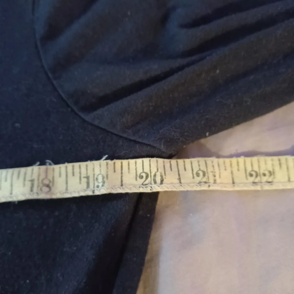 Caroline Taylor womens medium black long sleeve shirt bejeweled Christmas Tree - Image 5