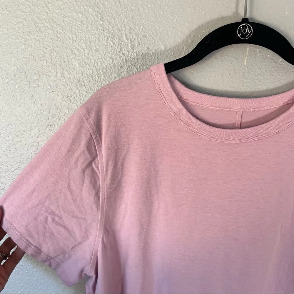 Lululemon Baby Pink Knit Crop Tee - Image 2