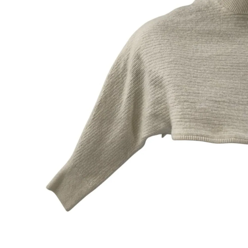 Aritzia Wilfred Free Cropped Turtleneck Wool Ribbed Sweater Crop Top Small - Image 4