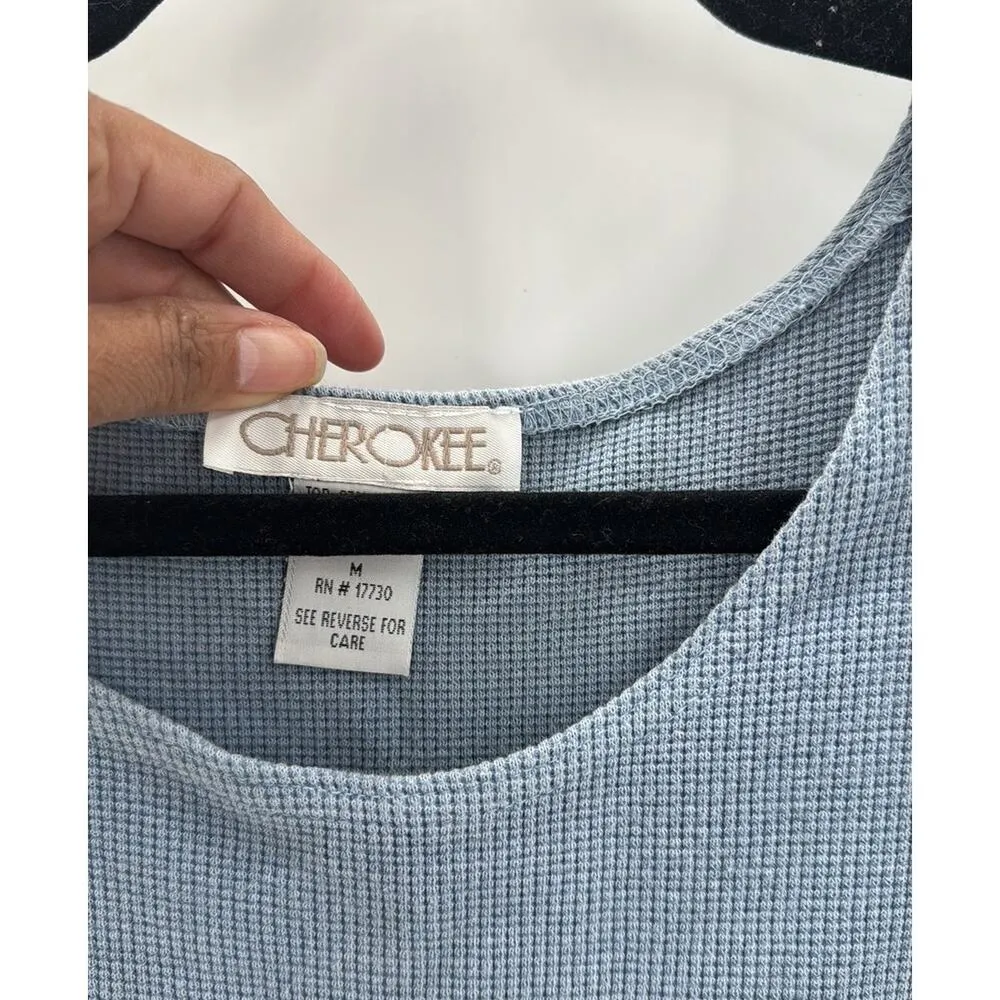 Vintage Cherokee blue Midi Dress size M dead stock minimalist bohemian western - Image 5