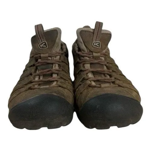 Keen Voyageur Brown Leather Hiking Shoes Women Size 9 Outdoor Boots Vented - Image 3