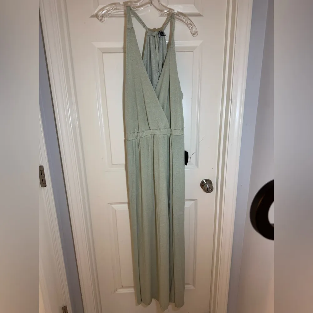 NWT LuLus Sunny Day Perfection Sage‎ Green Tie-Back Maxi Dress, M! - Image 3