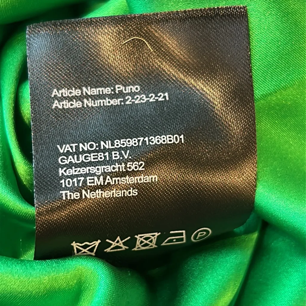 NWT Gauge81 Puno Silk Midi Dress Jungle Green Size Small - Image 14