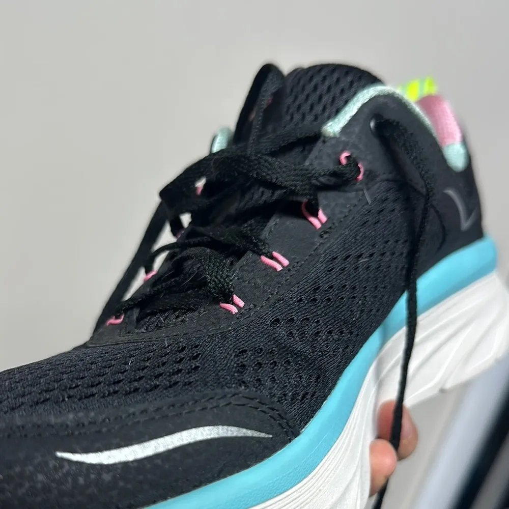 Skechers Black and Pink Athletic Shoes with Air/Cooled Memory Foam - Image 7