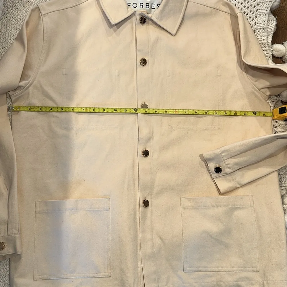 NWOT LILY FORBES WOMENS JACKET CREAM COLOR SIZE LARGE XL 100 % ORGANIC COTTON - Image 4