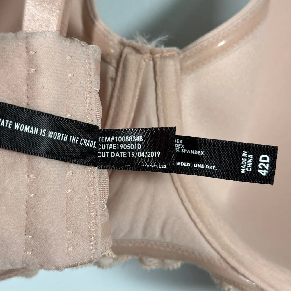 Torrid Curve 42D Lace Strapless Bra Beige Satin - Image 4