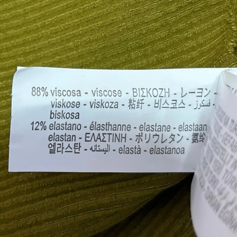 Zara Green Rib Knit Sleeveless Asymmetric One Shoulder Midi Bodycon Dress Sz S - Image 5