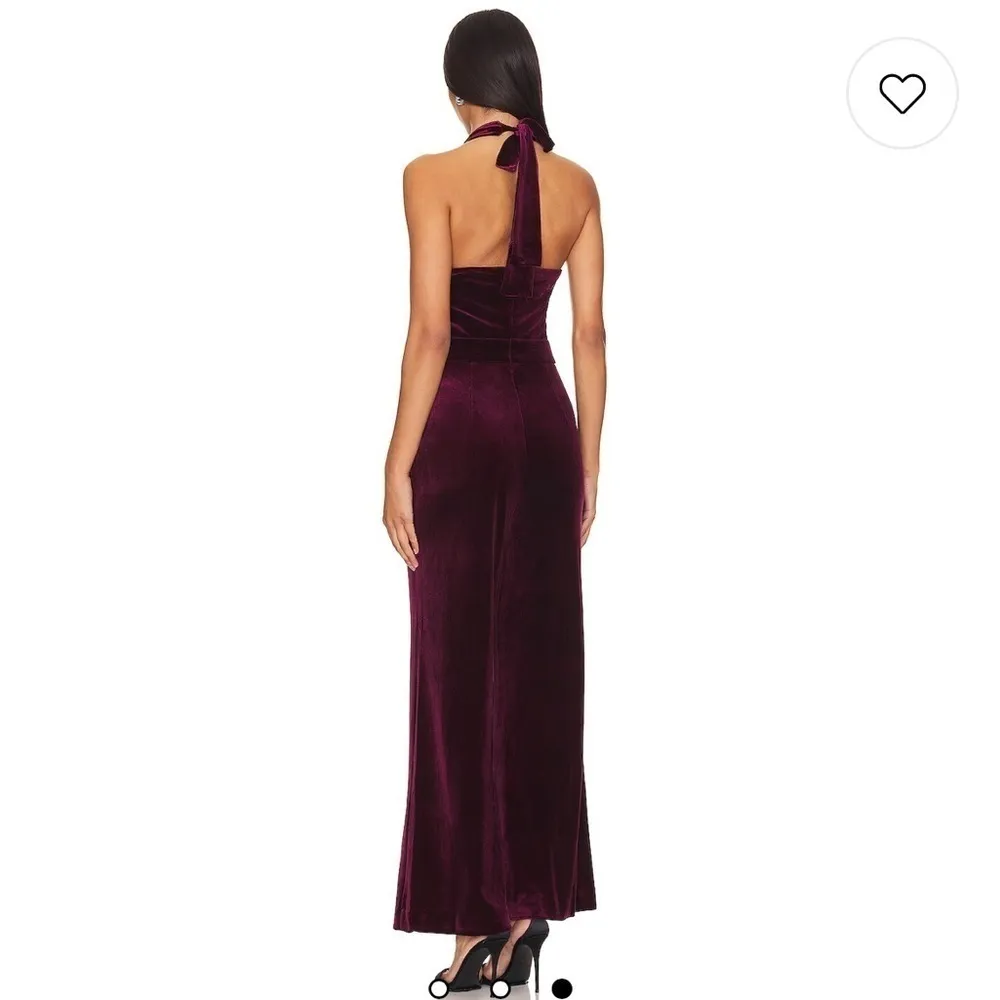 NWT 1. STATE Mock Neck Halter Jumpsuit in Port - Image 3