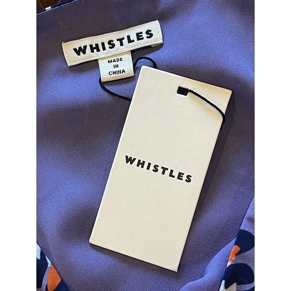 Whistles Purple Josephine Floral Print Tiered Frill Midi Skirt Size‎ 2 - Image 7