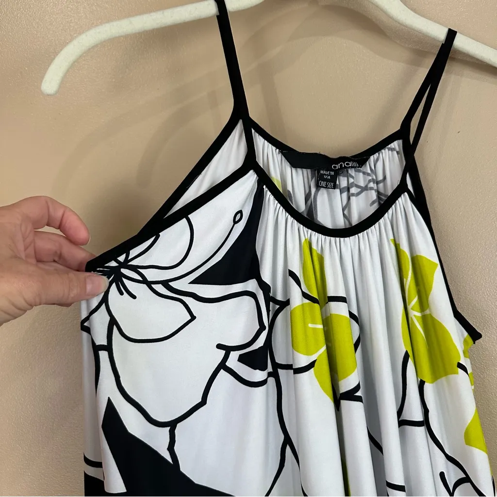 Analili Floral Multicolor Women’s Sleeveless Top OS Tropical Vibrant Colorful - Image 7