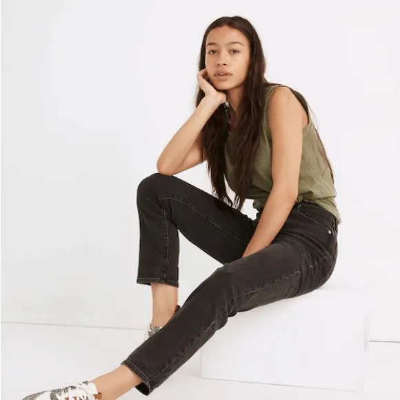 Madewell The Curvy Perfect Vintage Jean in Lunar Wash Black Size 24 - Image 3