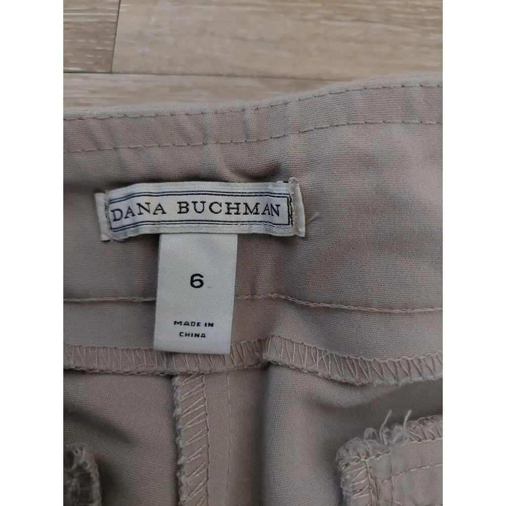 Dana Buchman Womens Khaki Pants Size 6 Straight Leg Cotton Blend Made In China - Image 2