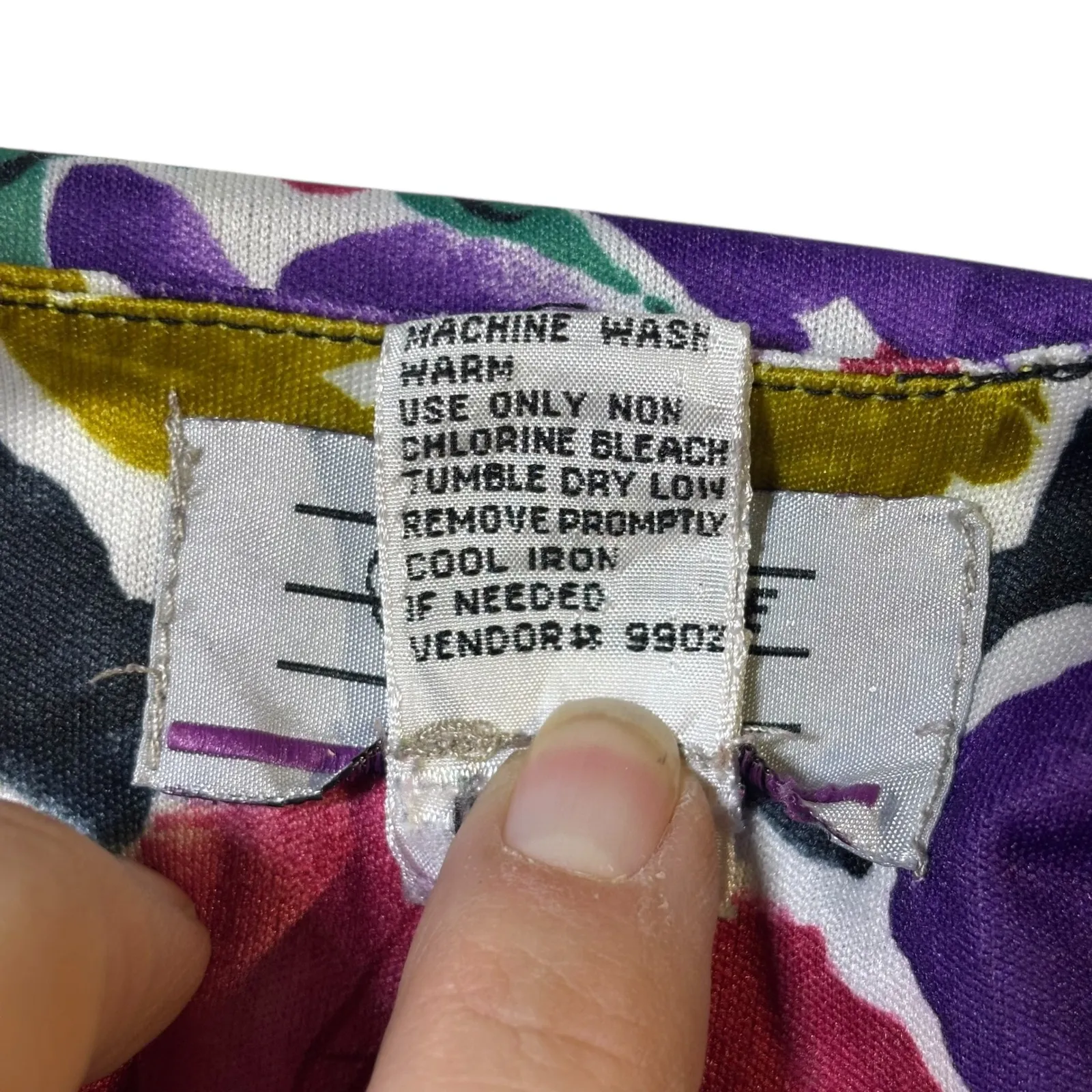 VTG Bridge Gate Floral‎ Print Blouse Bright Colorful Flowers Button Up Jacket Size L - Image 5