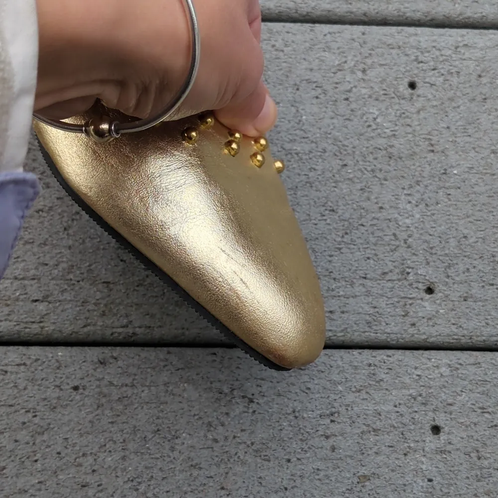 Bloomingdales  Gold Studded Toe Loafer - Image 12