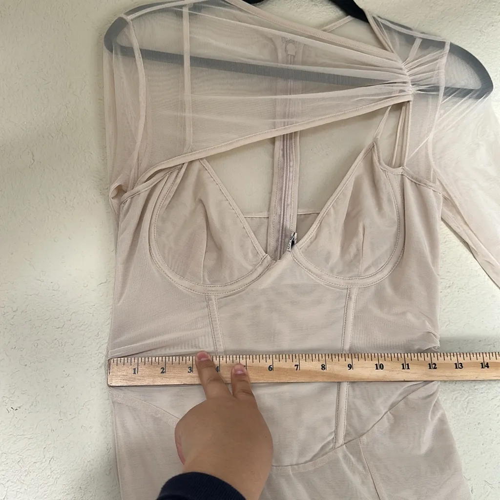 House of CB ‘Beatrice’ Beige Corset Midi Dress NWOT Size‎ S - Image 12