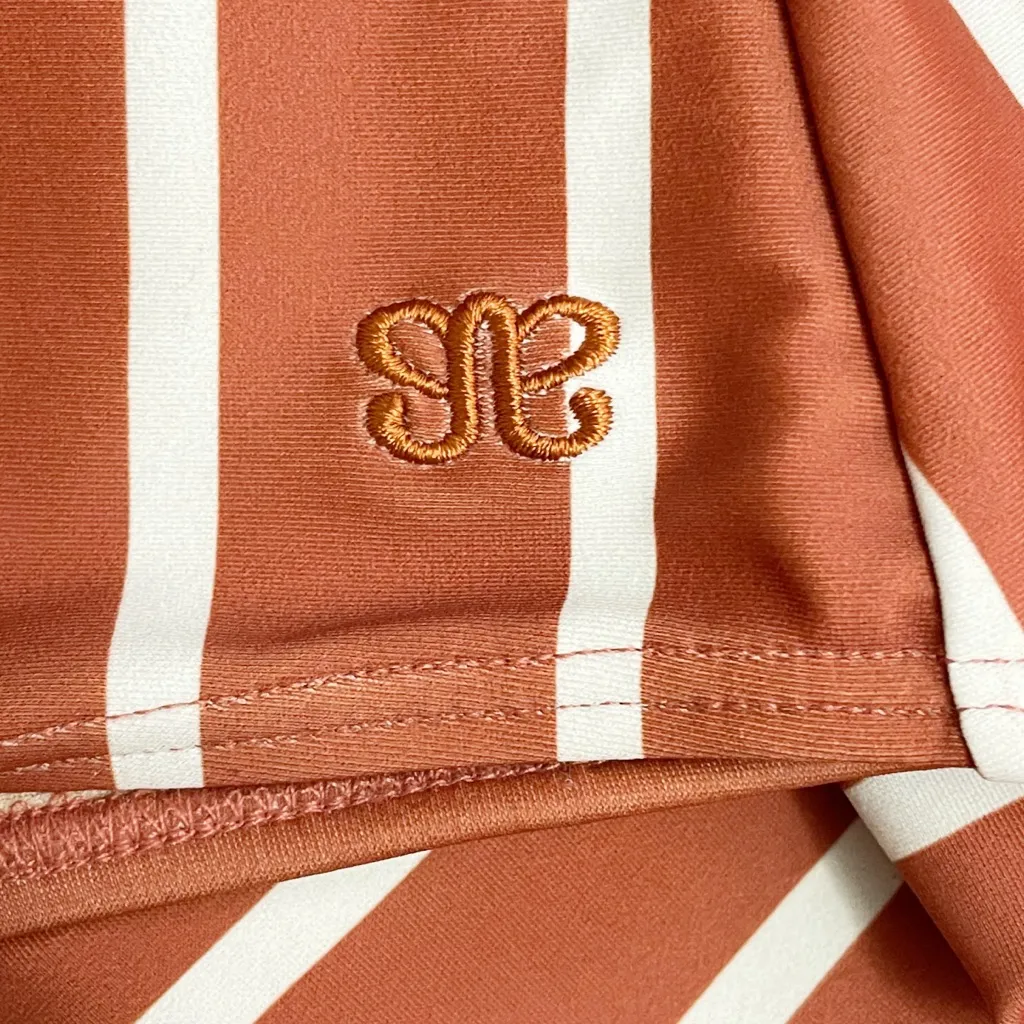 Albion Icon Wave Swimsuit One Shoulder Sydney Stripe Rust One Piece Size Large - Image 12