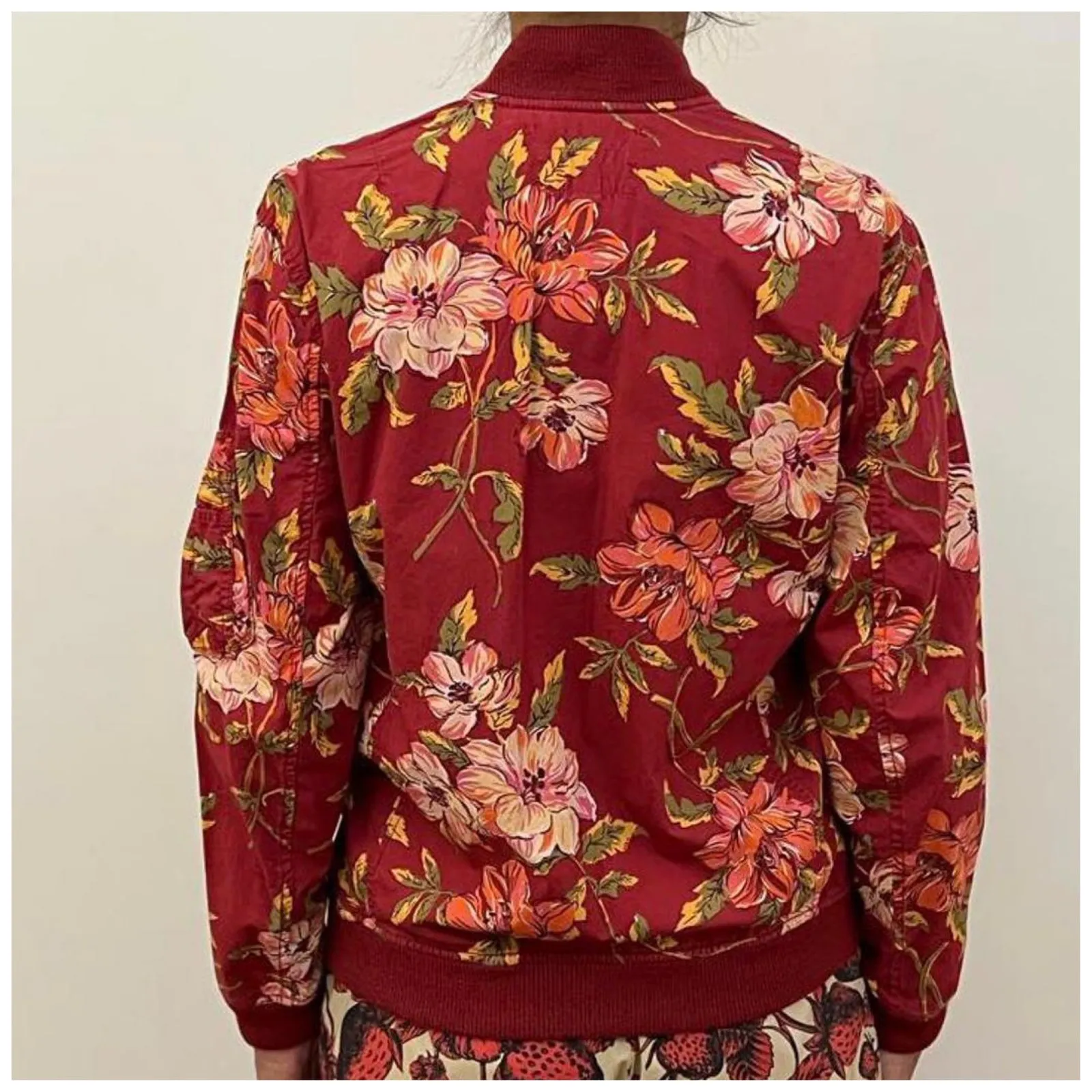 Ralph Lauren Red Floral Bomber Jacket - Image 2