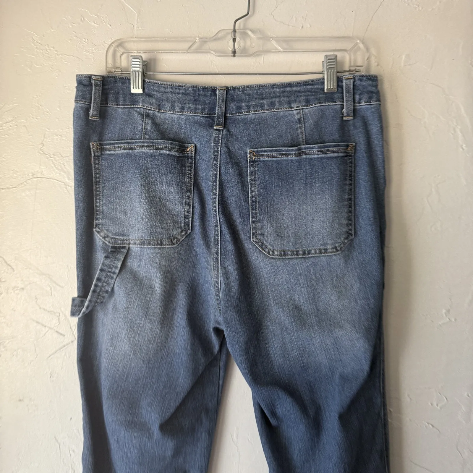 1822 Denim Carpenter Jeans Womens 12 Blue Workwear Utility Straight Leg Pants - Image 8