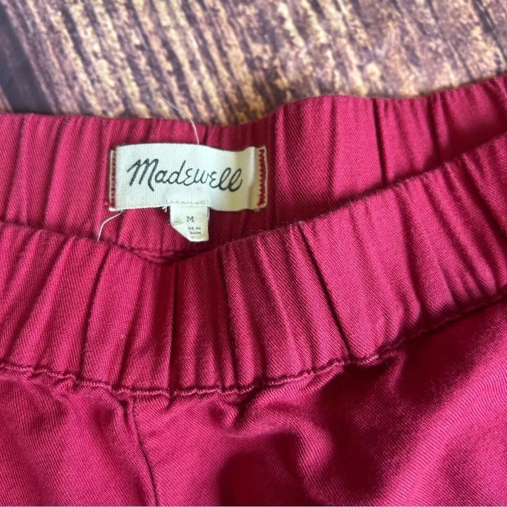Red Madewell Linen Shorts Size M - Image 2