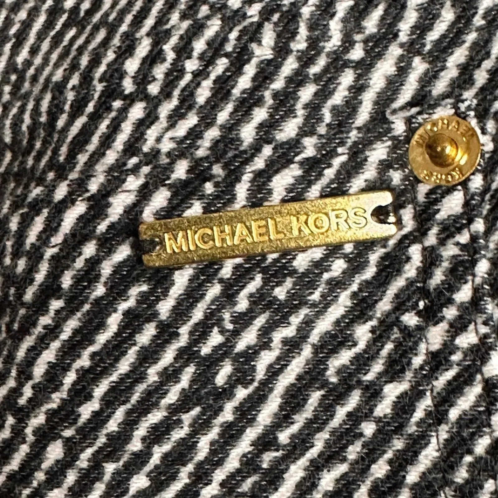 Michael Kors Black & White Slant Striped Pull On Leggings - Image 4