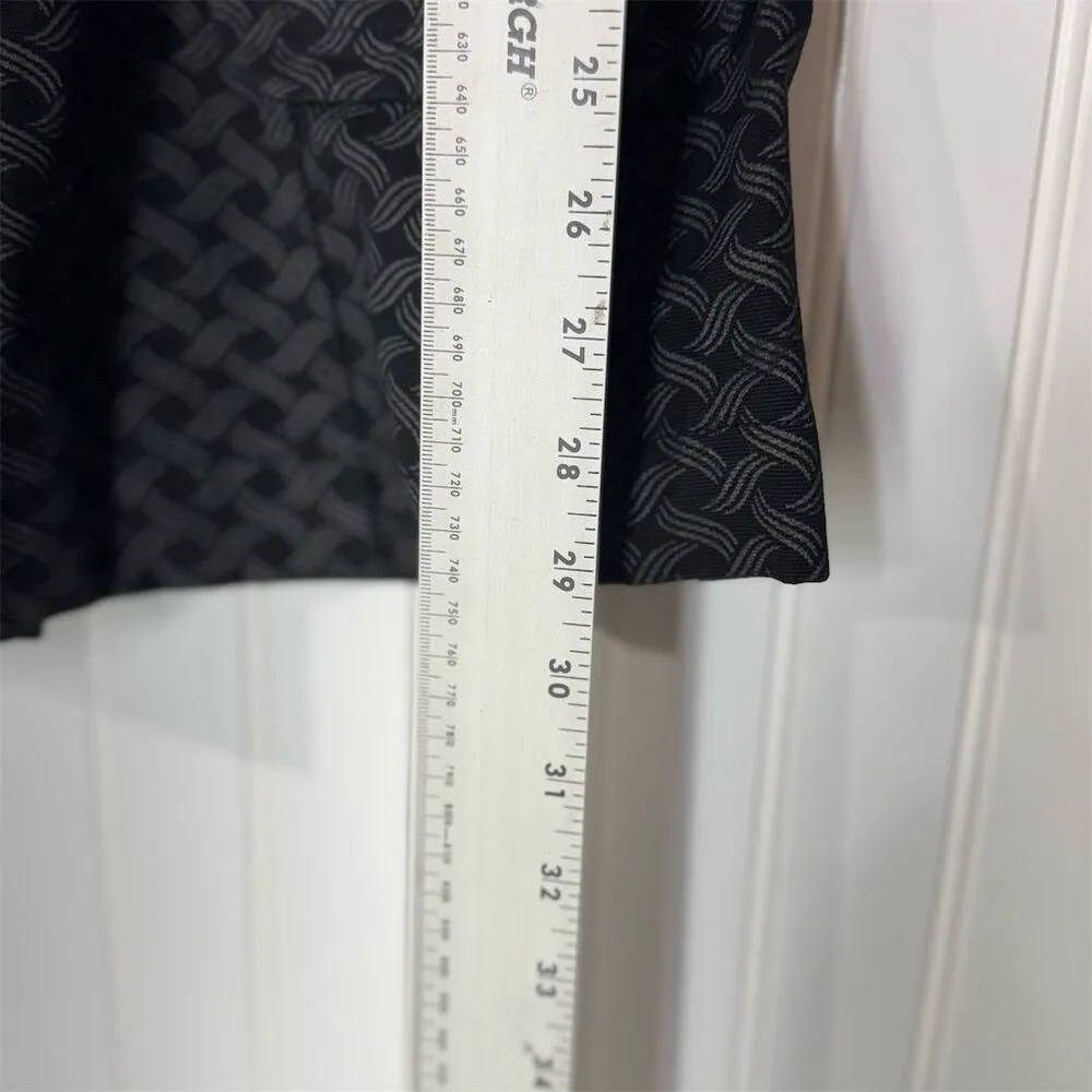 Custo Barcelona Black Patterned Cotton Coat Jacket USA 6 Eur 40 Mod Retro Style - Image 5