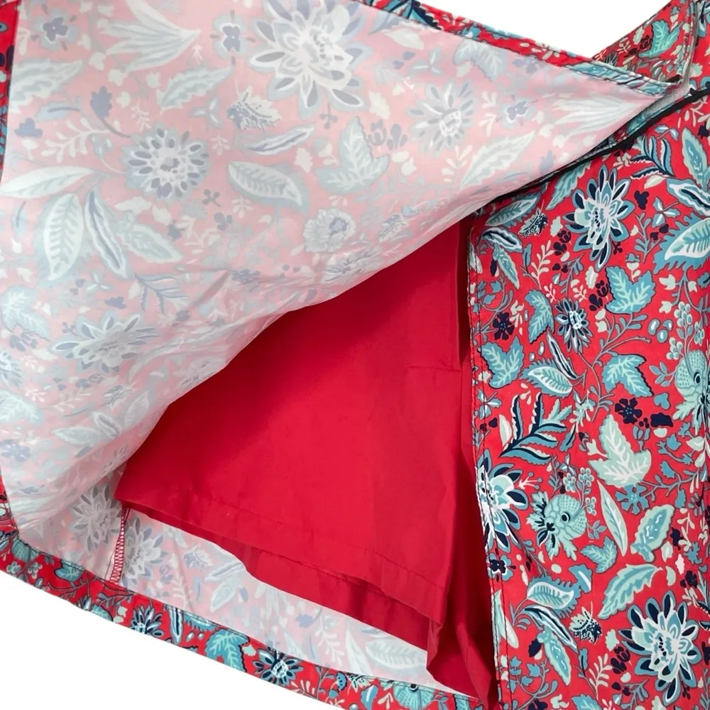 Fullsand Red and blue floral skort size XL. Beach wear, vacation, pool - Image 6