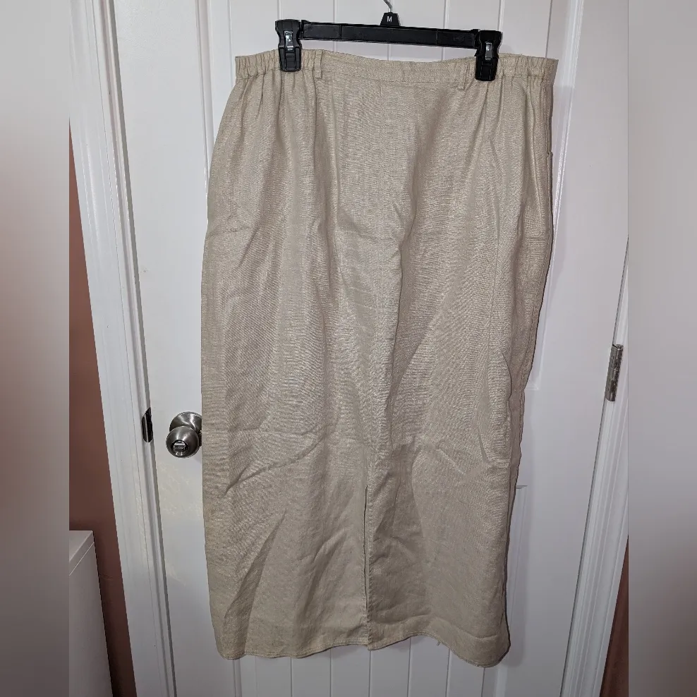 Y2K/Vintage Kiko Linen Maxi Skirt Women's XLarge Off White/Cream White Size XL - Image 2