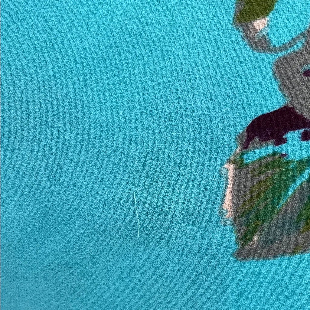 Everly Turquoise Blue and Pink Floral Sheath Sleeveless Mini Dress - Size Small - Image 4