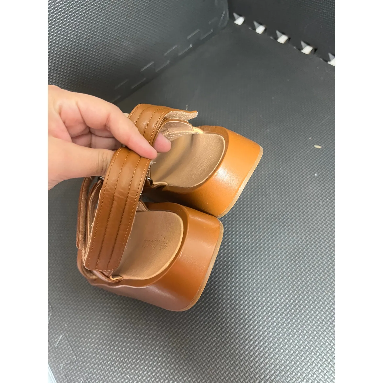 Madewell The Emmalee Sandal English saddle‎ leather womens shoes size 7.5 - Image 8