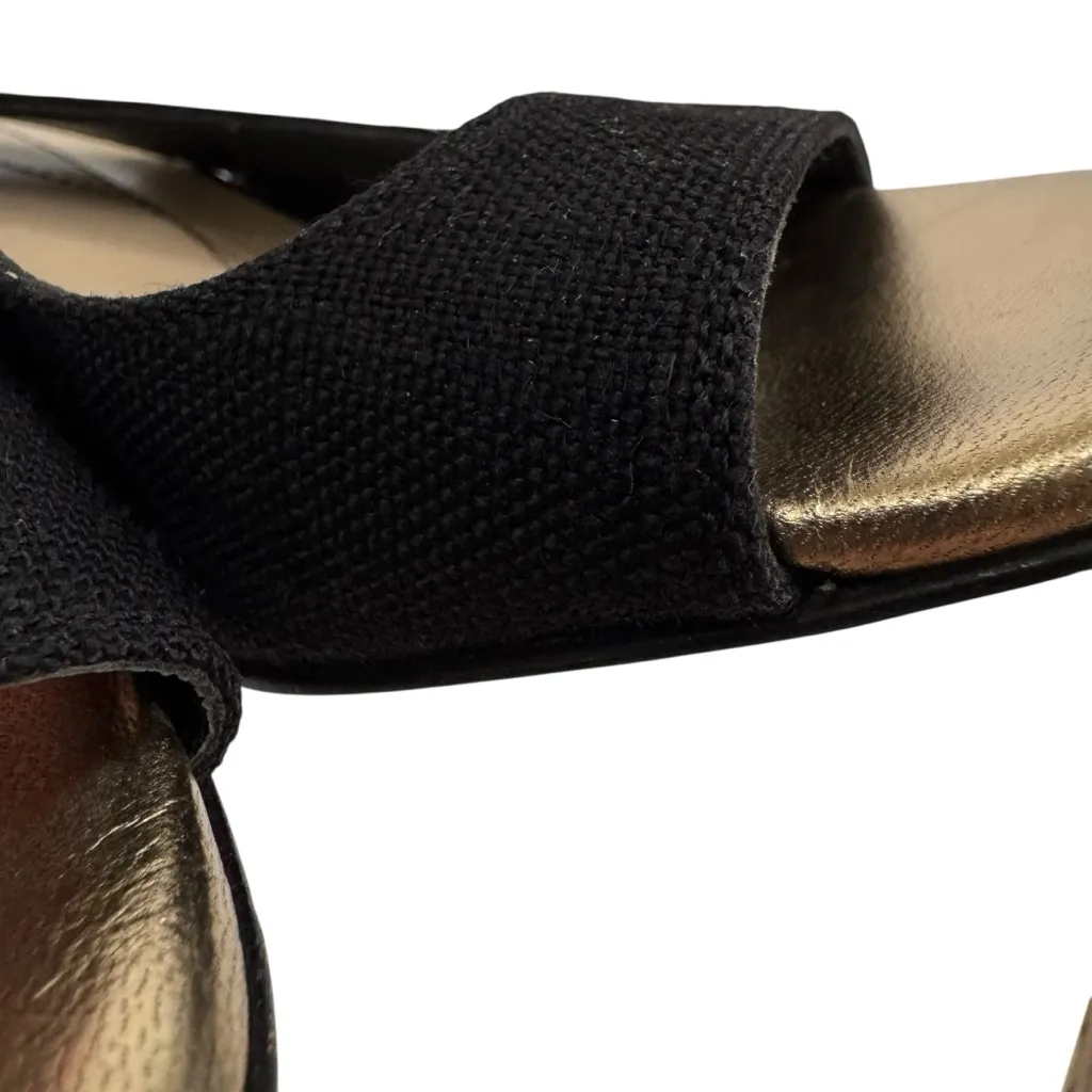 kate spade Italian Slingback Fabric Open Toe Sandal Shoe Leopard Heel Size 6 - Image 5