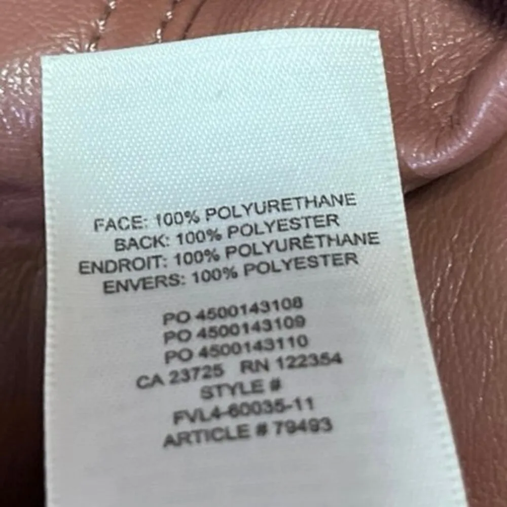 Aritzia Wilfred The Melina Brown Faux Leather Vegan Cropped Trouser Pants Size 0 - Image 5