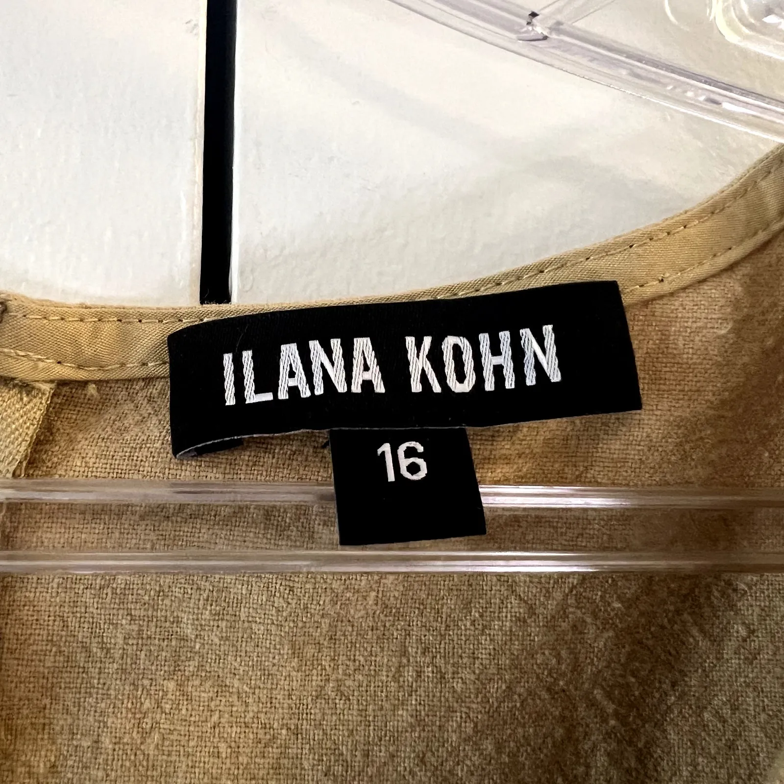 Ilana Kohn Lee Romper Mustard Yellow Cotton Short Sleeve Size 16 NWOT - Image 2