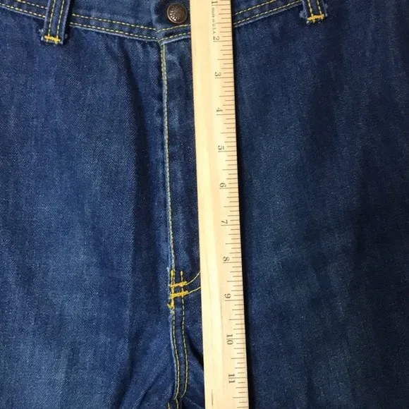 Vtg tomasch high rise dark denim jeans with zippered zip up sides size 9 - Image 8