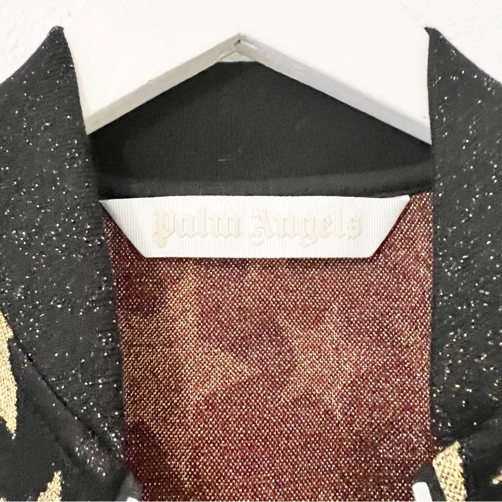 Palm Angels  Glittered jacquard track jacket Star Print Zip Size Small S - Image 3