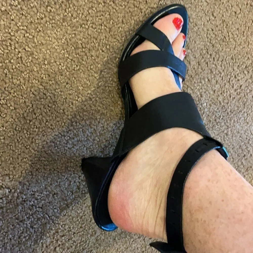 Belle by Sigerson Morrison Black Leather Ankle Strap Sandals Black Size 8 - Image 11