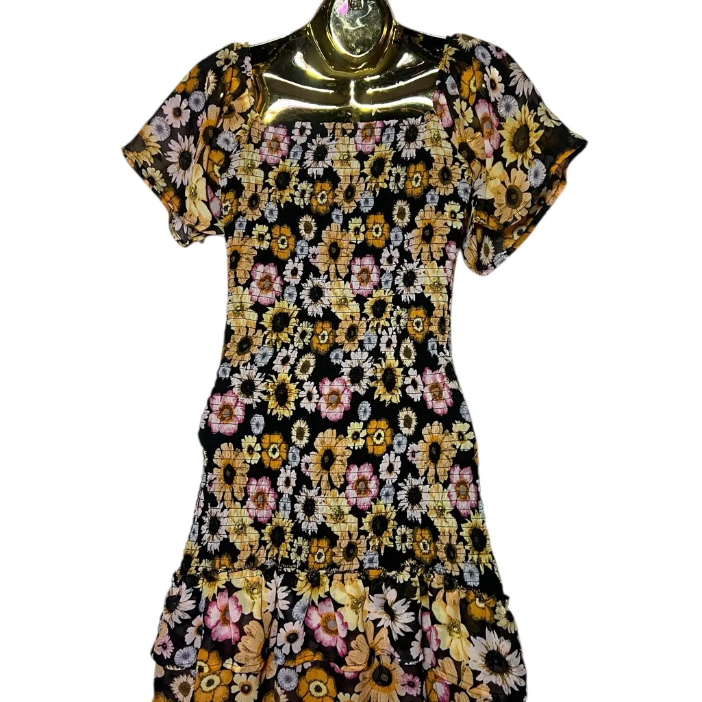 Rue21 Black and Yellow Floral Midi Dress - Image 2