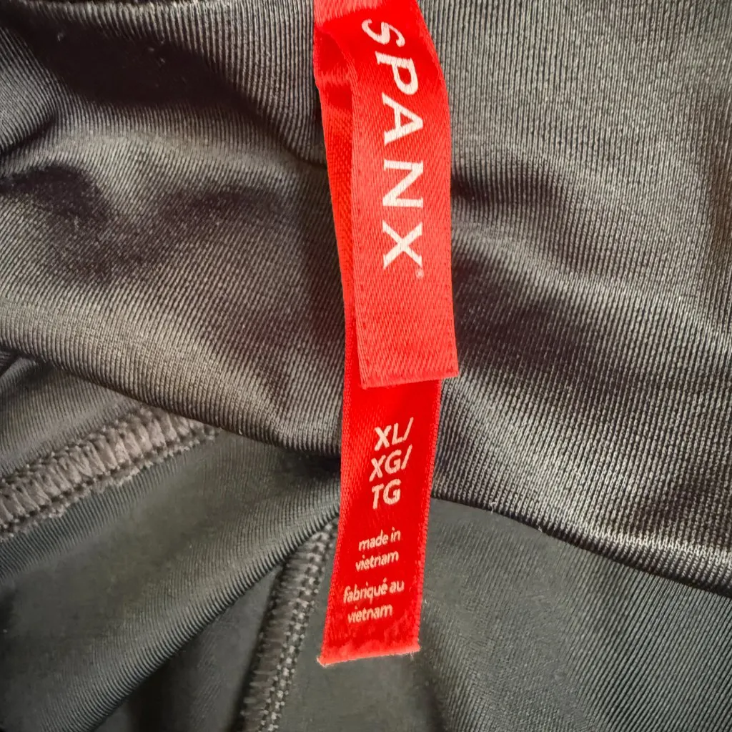 SPANX SPANXshape Faux Leather Leggings Women's XL Black Smoothing Shiny Slimming - Image 12