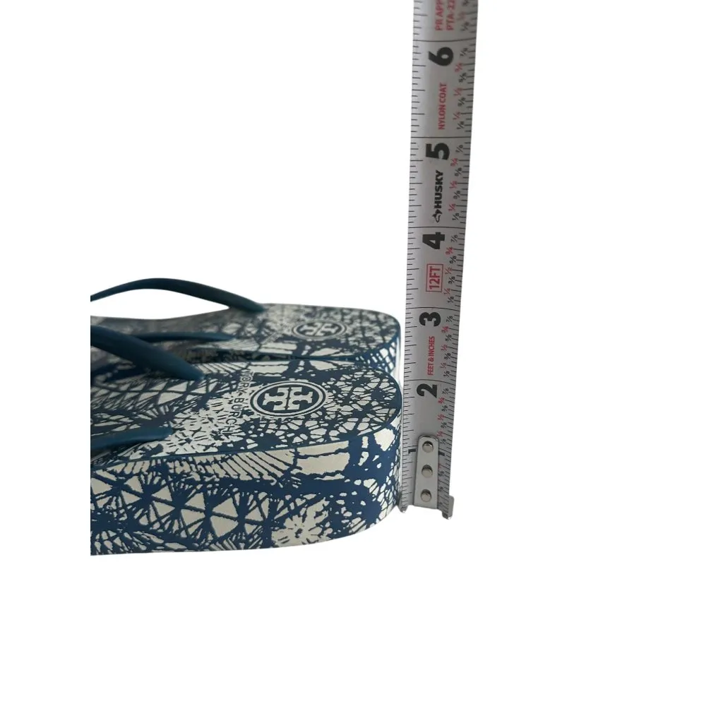 Tory Burch  Blue Platform Flip Flops Sandals Size 10 - Image 5