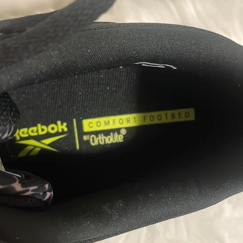 Reebok shoe Woman Fluxlite Cross Trainer black pink lace comfort sneaker Sz 8.5 - Image 10