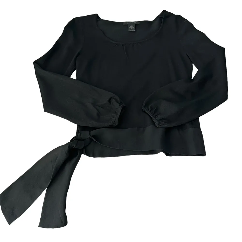 The Limited Scoop Neck Long Sleeve Side Tie Top, Sz XS - Image 10