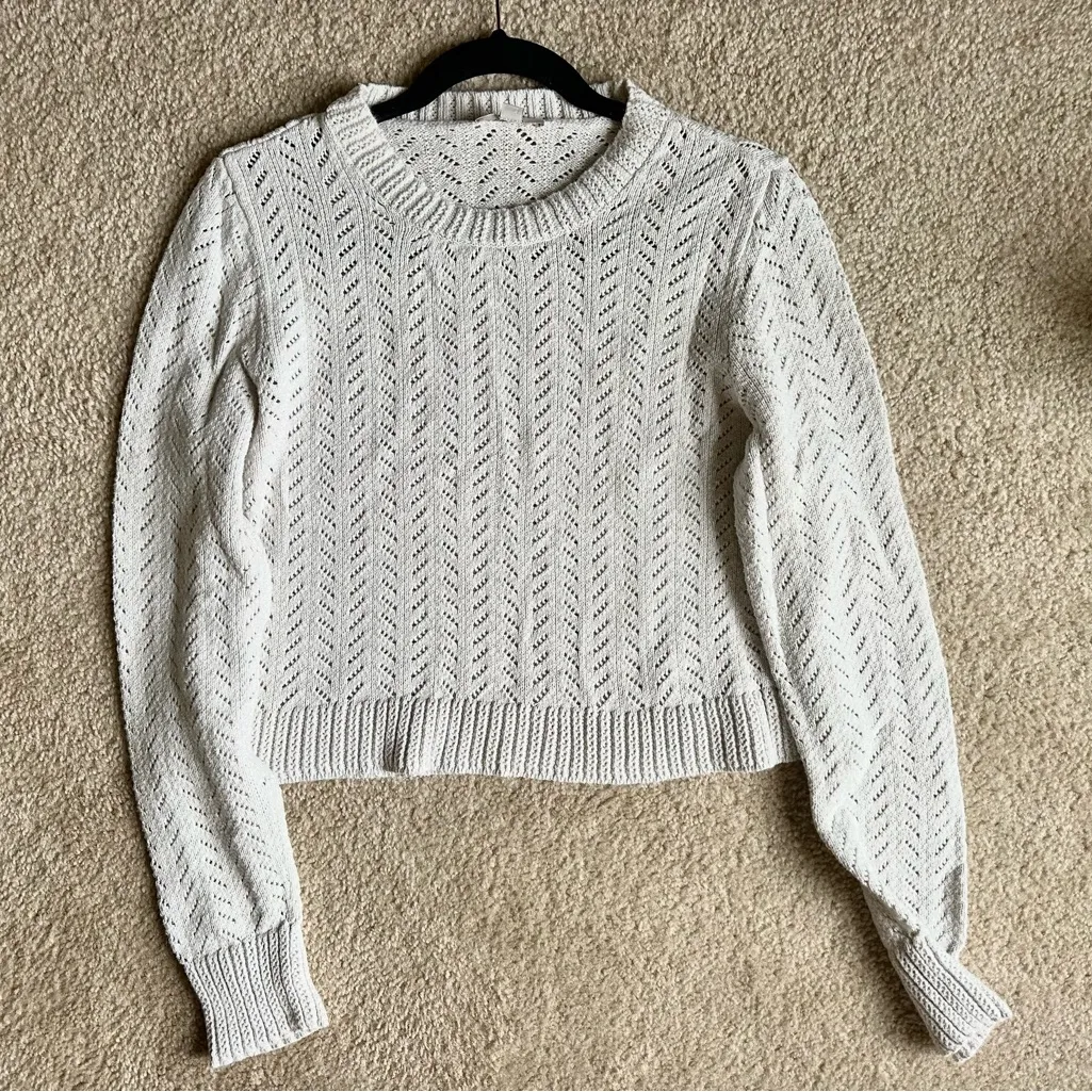 LOFT Off-White Textured Sweater - Image 2