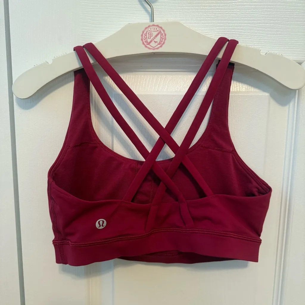 Lululemon Energy Bra in Magenta - Image 4