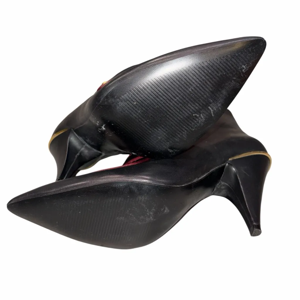 Nine West Westham Black Pointy Toe Heeled Booties Boots size 8 - Image 12