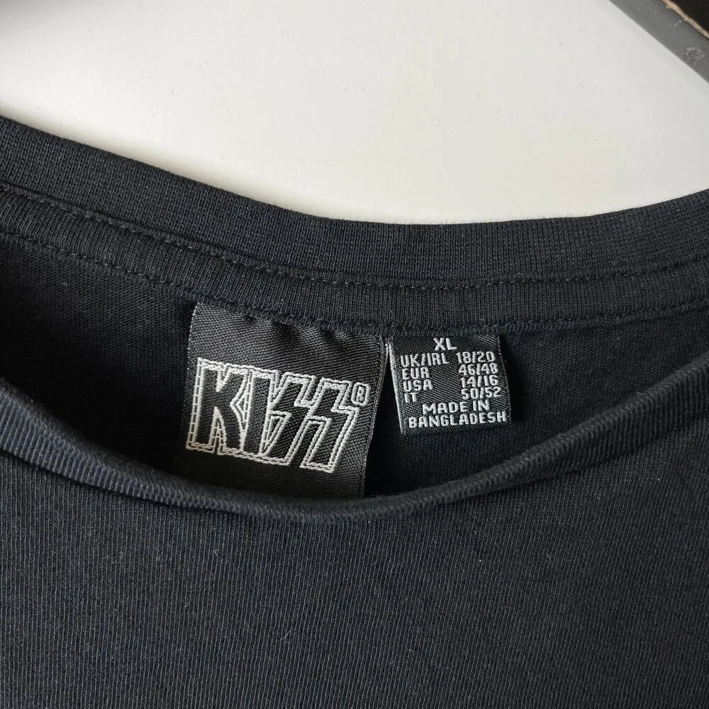 Kiss T Shirt Womens Large L Graphic Tee Cotton Short Sleeve Solid Logo Print - Image 11