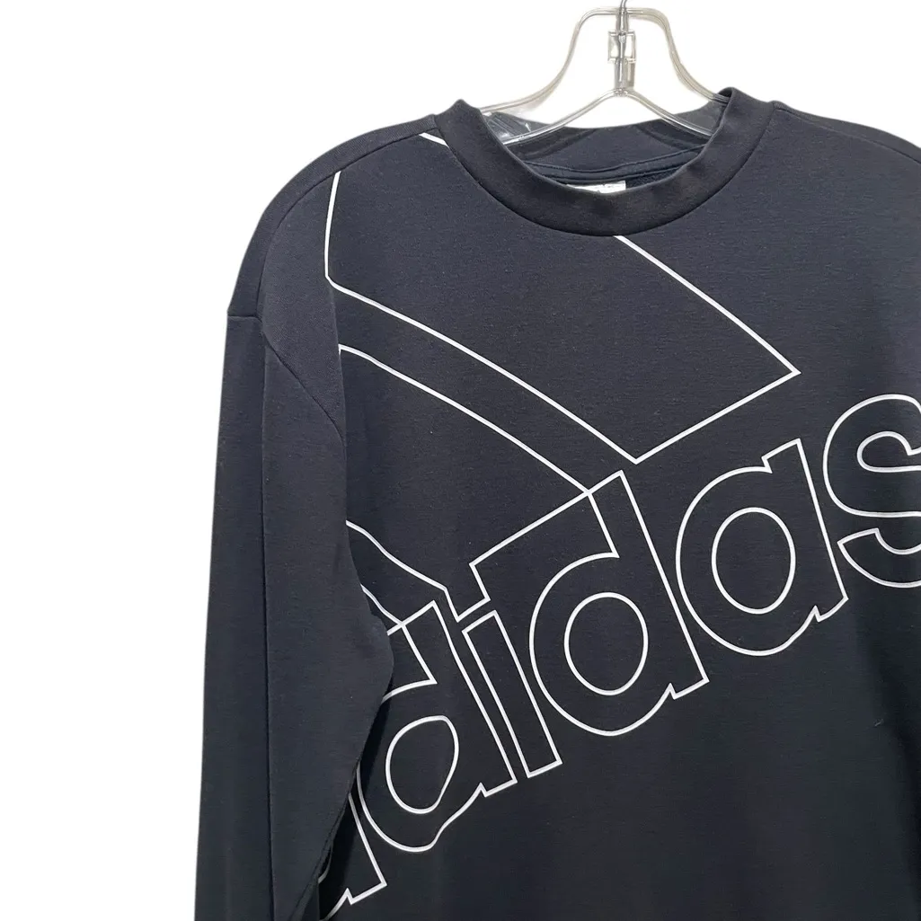 Adidas Originals Crewneck Sweatshirt Black White Logo Women’s Size Small - Image 3