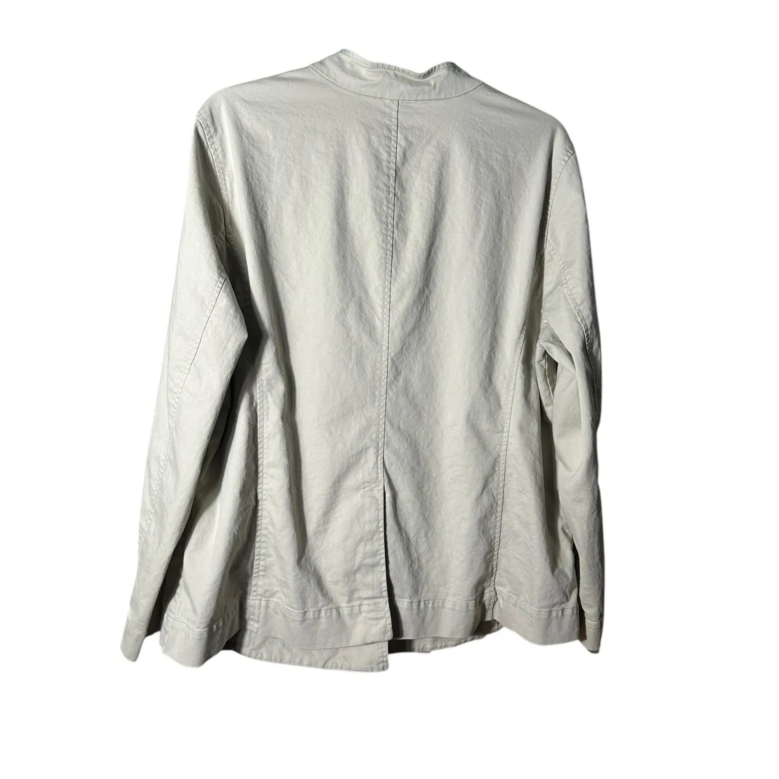 EILEEN FISHER Woman Size 3X Khaki Cotton Spandex 3-Button Blazer Jacket #L12-4‎ - Image 7
