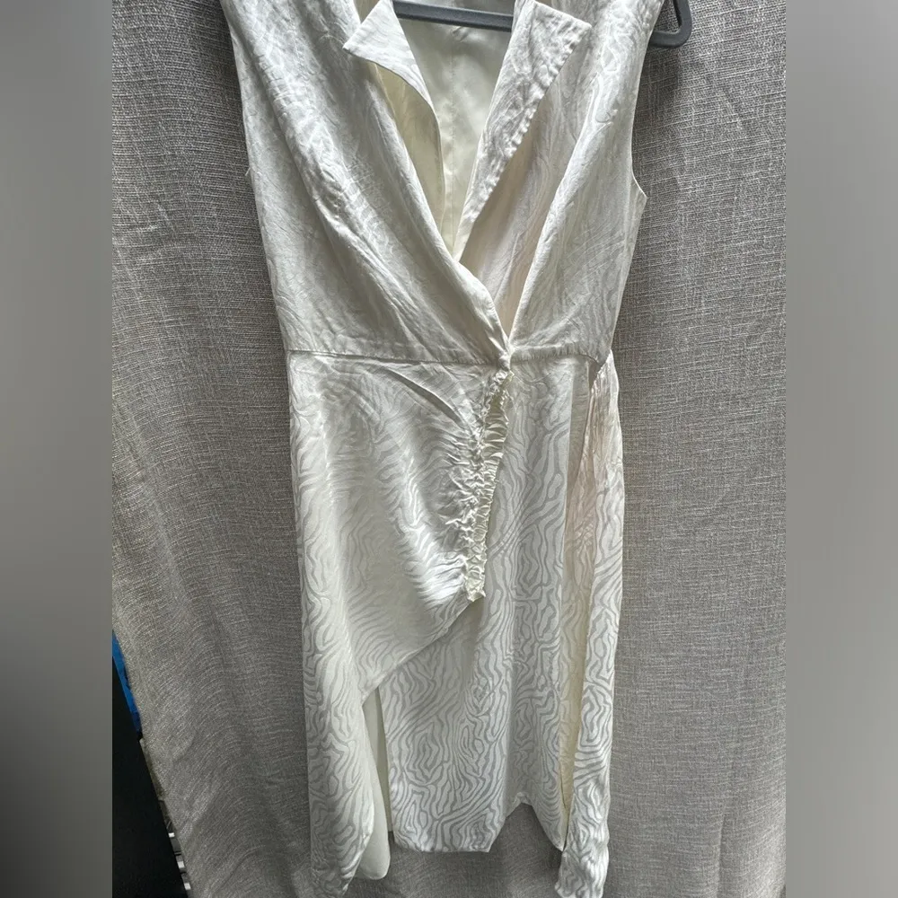 Jay godfrey satin midi dress-size 6-damaged!! Still in great condition see pics - Image 7