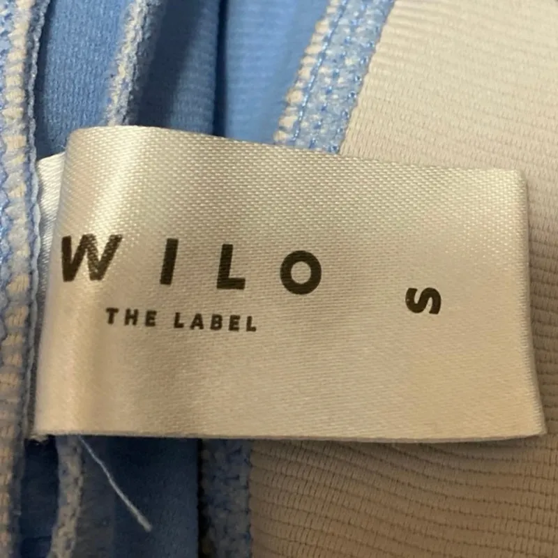 Wilo The Label Women's Blue Mid Rise Athletic Workout Running Biker Shorts Sz S - Image 4