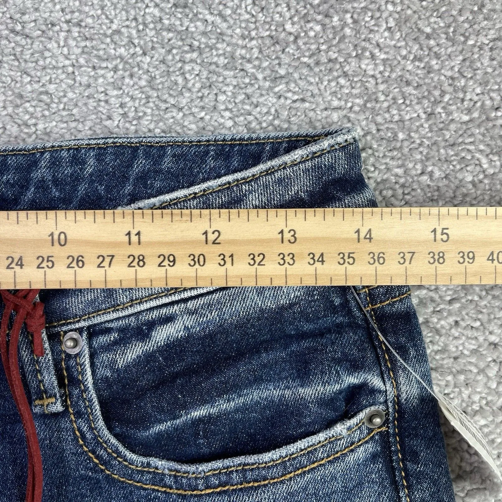 Driftwood Gizelle Jeans Women's 26 Blue Skinny Mid-Rise Dark Denim Distressed - Image 8